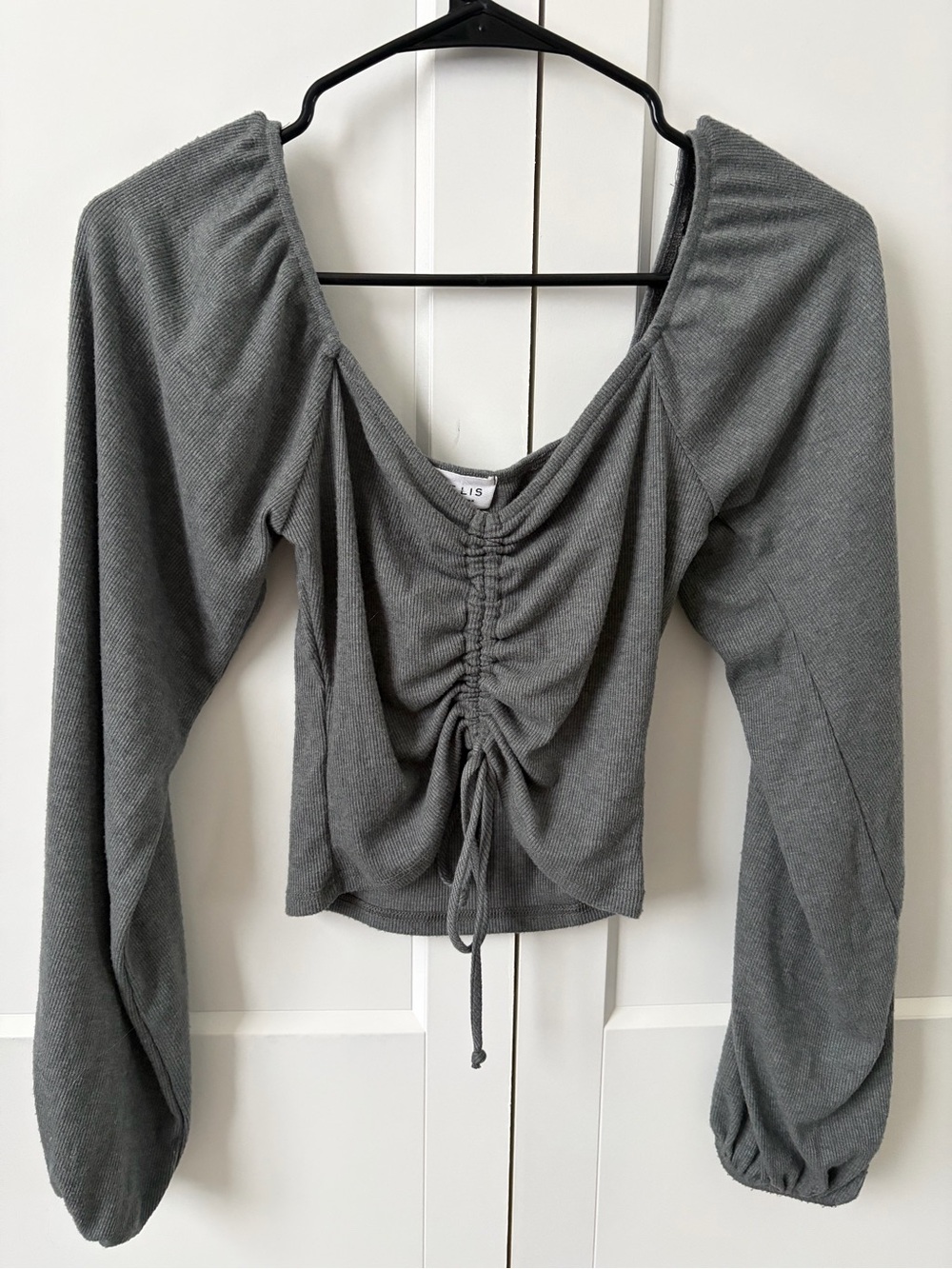 Gray Crop Top